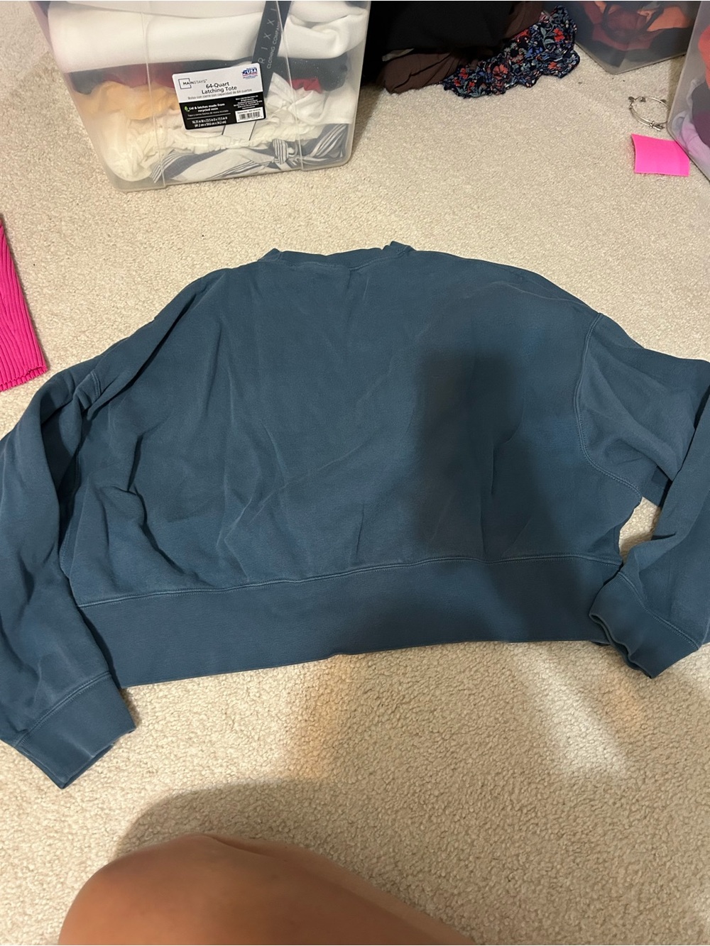 Nike Women's Blue Crewneck Sweatshirt - Picture 2 of 2